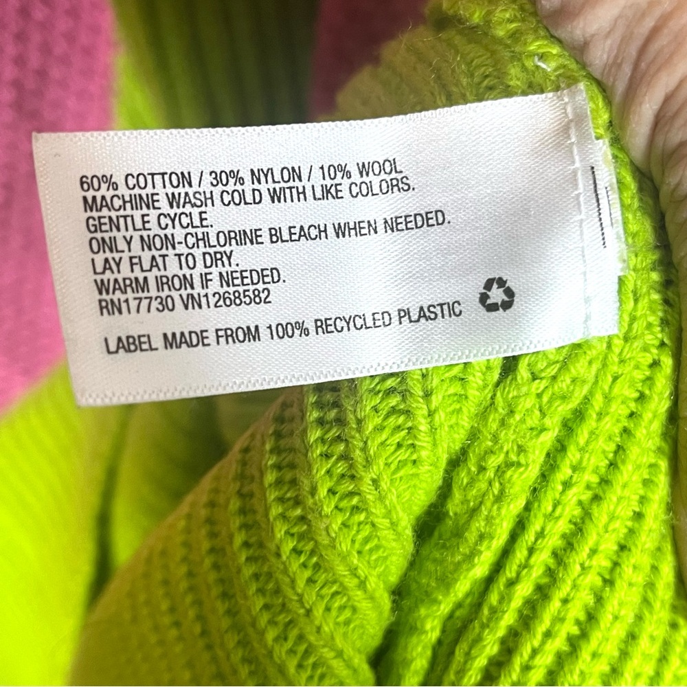 Victor Glemaud X Target Pink & Green Color Block Sweater Size Medium - Picture 9 of 9